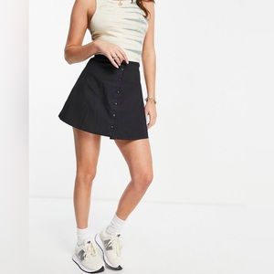 Soft Denim Button Skirt